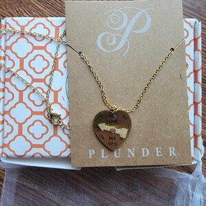 Plunder Design Fashion Jewelry Hariette Gold Heart Spinning Arrow Chain Necklace